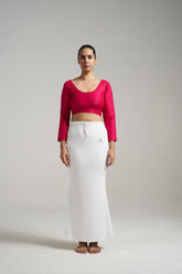 Munns & Mars Saree Shapewear Polyester Fish Cut - White